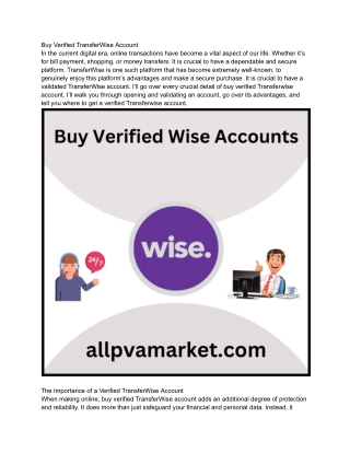 Best 10 Sites To Buy Verified Wise Accounts (Personal and ...