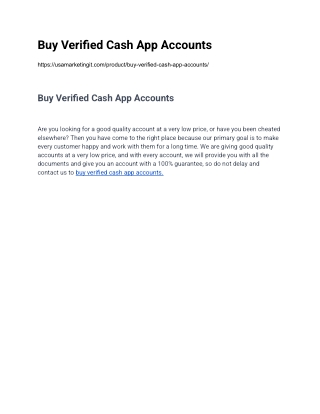 Buy Verified Cash App Accounts
