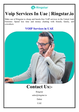 Voip Services In Uae | Ringstar.io