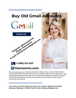 How do I buy old Gmail accounts aged and cheap