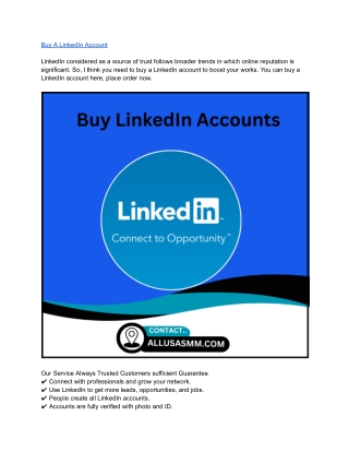 1 Best Places to Buy LinkedIn Accounts