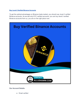 6 Best Places to Buying Verified Binance Accounts