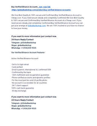 6 Best Places to Buying Verified Binance Accounts