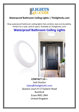 Waterproof Bathroom Ceiling Lights  Thelights4u.com