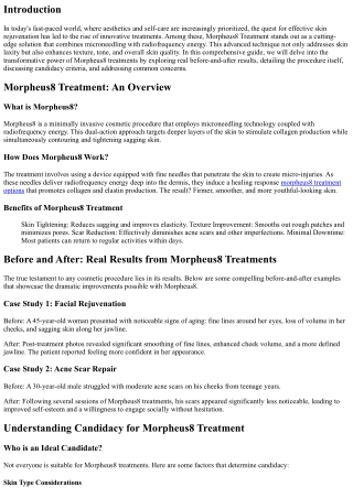 Before and After: Real Results from Morpheus8 Treatments