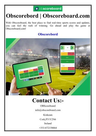 Obscorebord | Obscoreboard.com