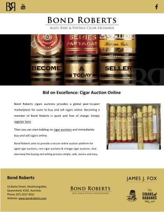 Bid on Excellence: Cigar Auction Online
