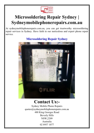 Microsoldering Repair Sydney | Sydneymobilephonerepairs.com.au