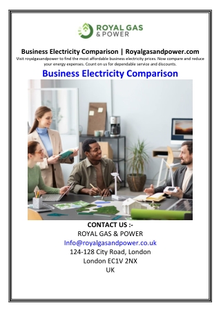 Business Electricity Comparison  Royalgasandpower.com