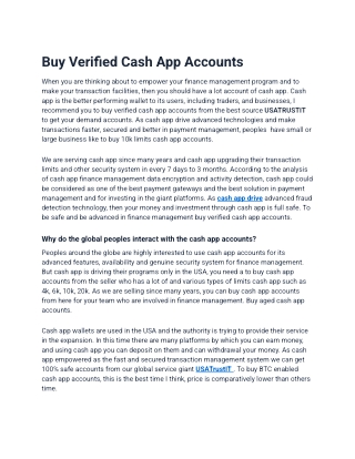 Buy Verified Cash App Accounts
