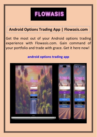 Android Options Trading App Flowasis.com