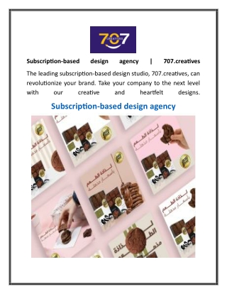 Subscription-based design agency  707.creatives