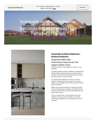 Sustainable Architects Melbourne