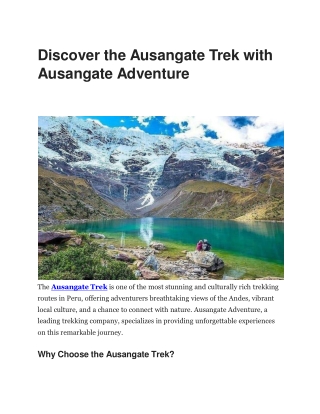 Ausangate Adventure - Unforgettable Ausangate Trek Experience in Peru