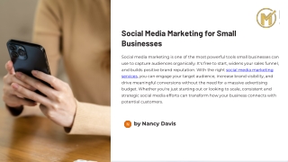 Social Media Marketing for Small Businesses