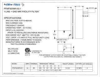 PFMF920MR-63/1-63A EMI Filter | Premier Filters
