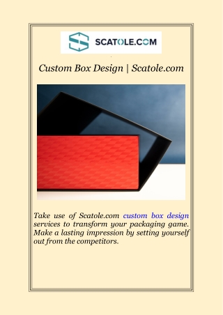 Custom Box Design | Scatole.com