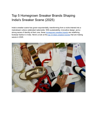 Top 5 Homegrown Sneaker Brands Shaping India's Sneaker Scene (2025)