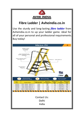 Fibre Ladder  Avheindia.co.in