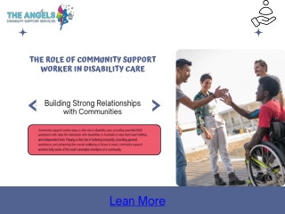 The Role of Community Support Worker in Disability Care