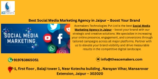 Best Social Media Marketing Agency in Jaipur – Boost Your Brand