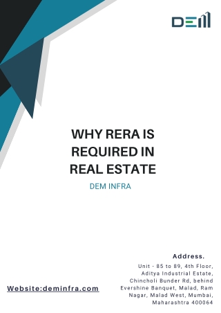 Why RERA is Required in Real Estate