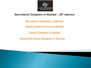Best Interior Designers in Mumbai - JRT Interiors