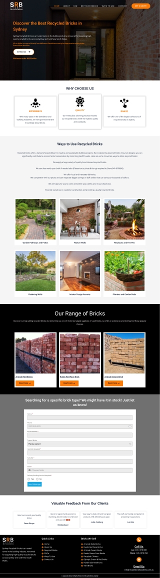 Buy Second Hand Bricks Sydney