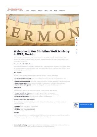 Our Christian Walk Ministry WPB