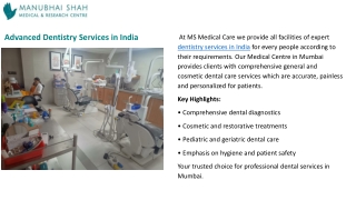 The Art of Dental Excellence: Best Dental Care in Mumbai at MS Medical Care