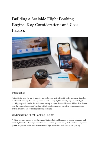 What It Takes to Build a Flight Booking Engine: Features, Architecture, and Cost