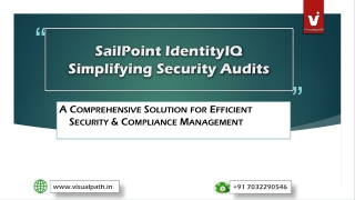 Certified Sailpoint Identityiq Course Online - Visualpath
