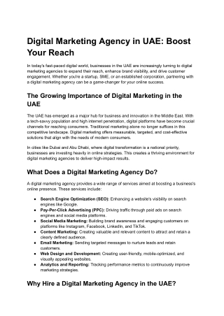 Digital Marketing Agency in UAE_ Boost Your Reach