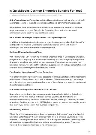 Is QuickBooks Desktop Enterprise Suitable For You?