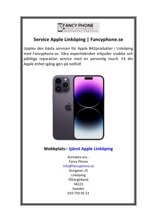 Service Apple Linköping  Fancyphone.se