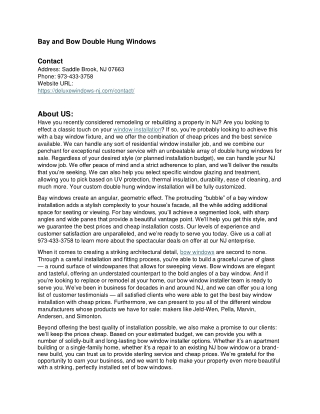 Bay and Bow Double Hung Windows