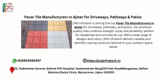 Paver Tile Manufacturers in Ajmer for Driveways, Pathways & Patios