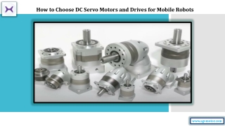 How to Choose DC Servo Motors and Drives for Mobile Robots