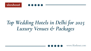 Best Wedding Hotels in Delhi | Top Venues for Weddings