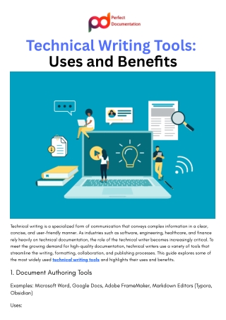 Technical Writing Tools - Uses and Benefits