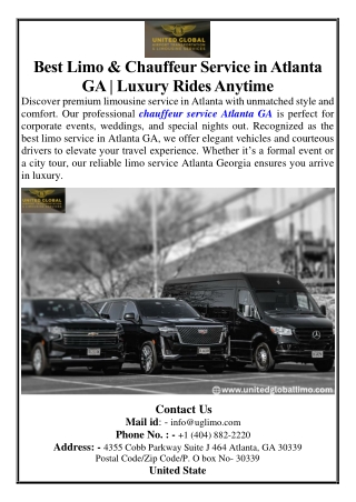 Best Limo & Chauffeur Service in Atlanta GA ,Luxury Rides Anytime (1)