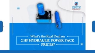 What’s the Real Deal on 2 HP Hydraulic Power Pack Prices