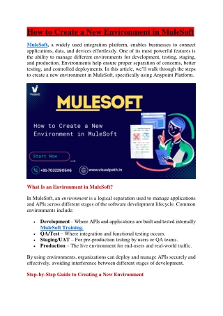 MuleSoft Online Training - MuleSoft Training in Hyderabad