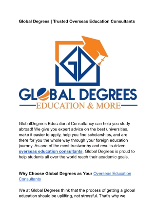 Global Degrees _ Trusted Overseas Education Consultants