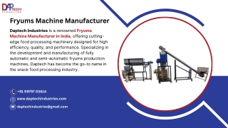 Fryums Machine Manufacturer in India