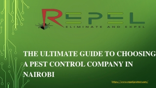 The Ultimate Guide to Choosing a Pest Control Company in Nairobi