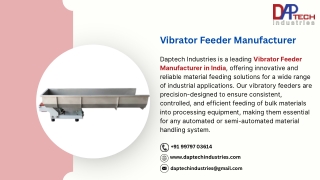 Vibrator Feeder Manufacturer