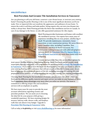 Best Porcelain And Ceramic Tile Installation Services in Vancouver