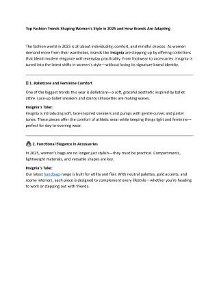 Top Fashion Trends Shaping Women