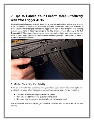 Best WOT Trigger for AR15 Builds - Performance & Reliability